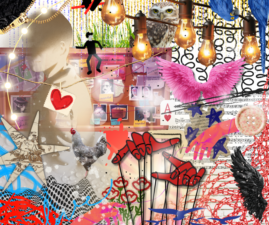Collage imagery on Resonate Card No. 3