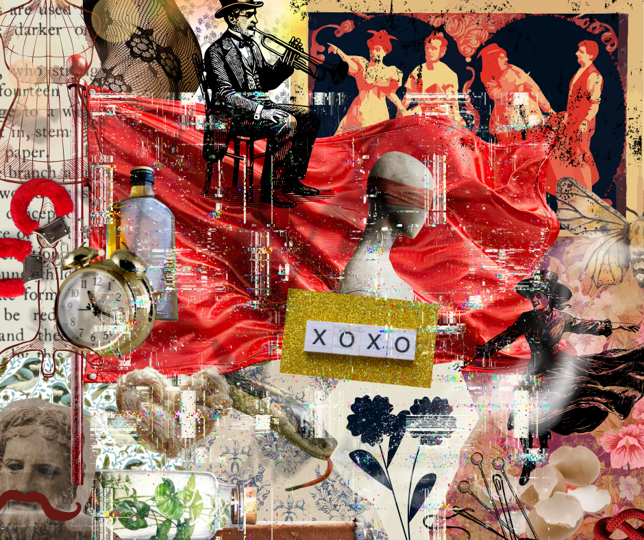 Collage imagery on Resonate Card No. 4