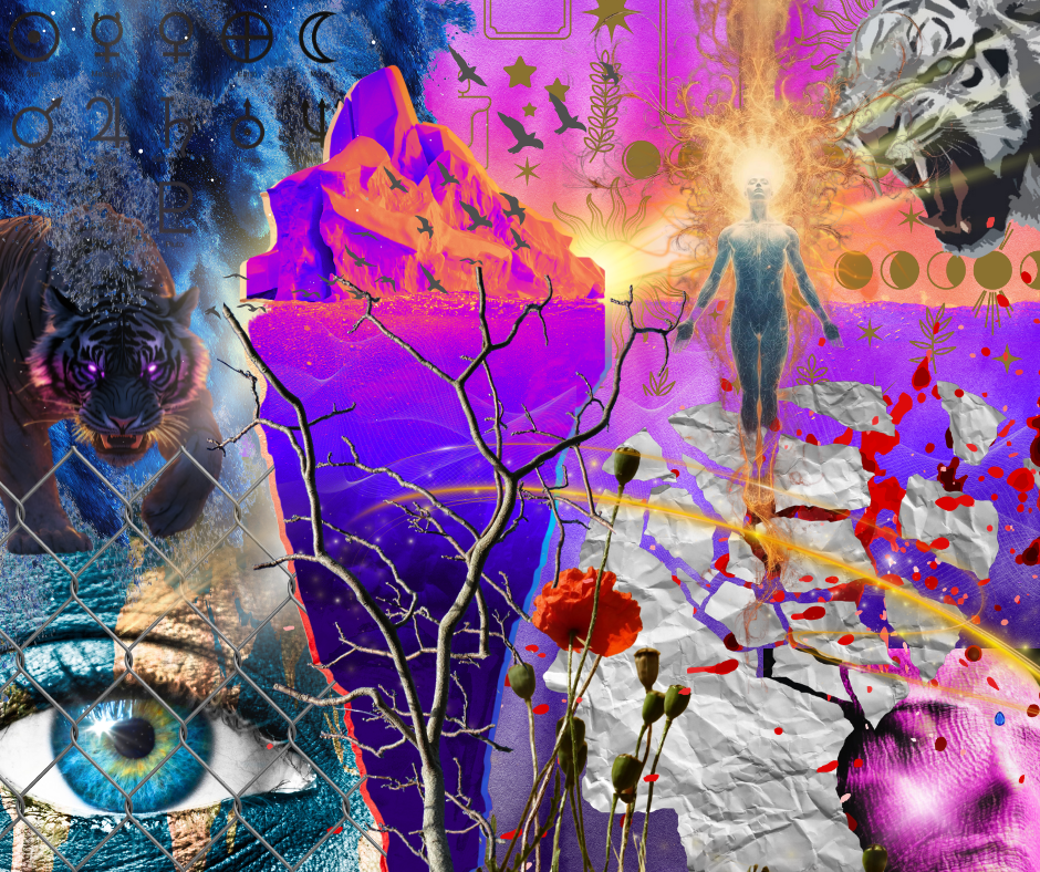 Collage imagery on Resonate Card No. 9