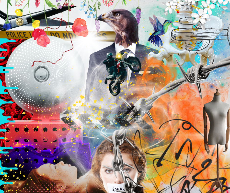 Collage imagery on Resonate Card No. 12