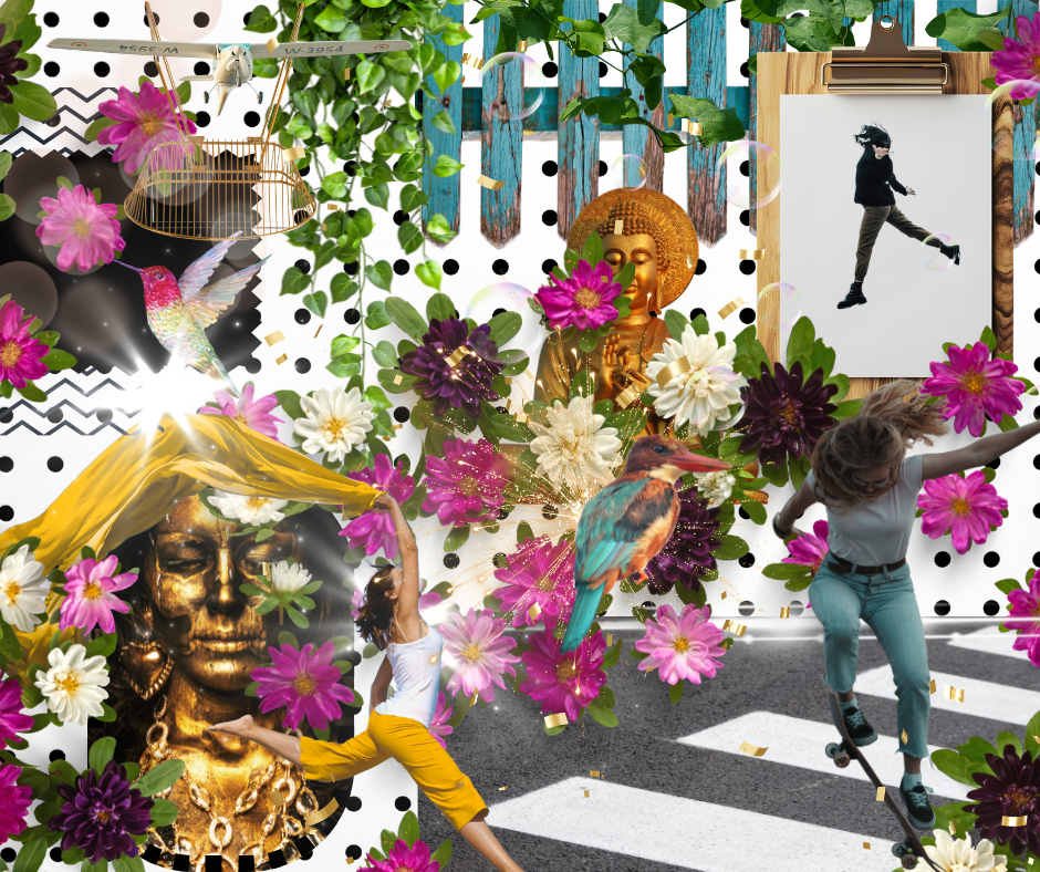 Collage imagery on Resonate Card No. 17