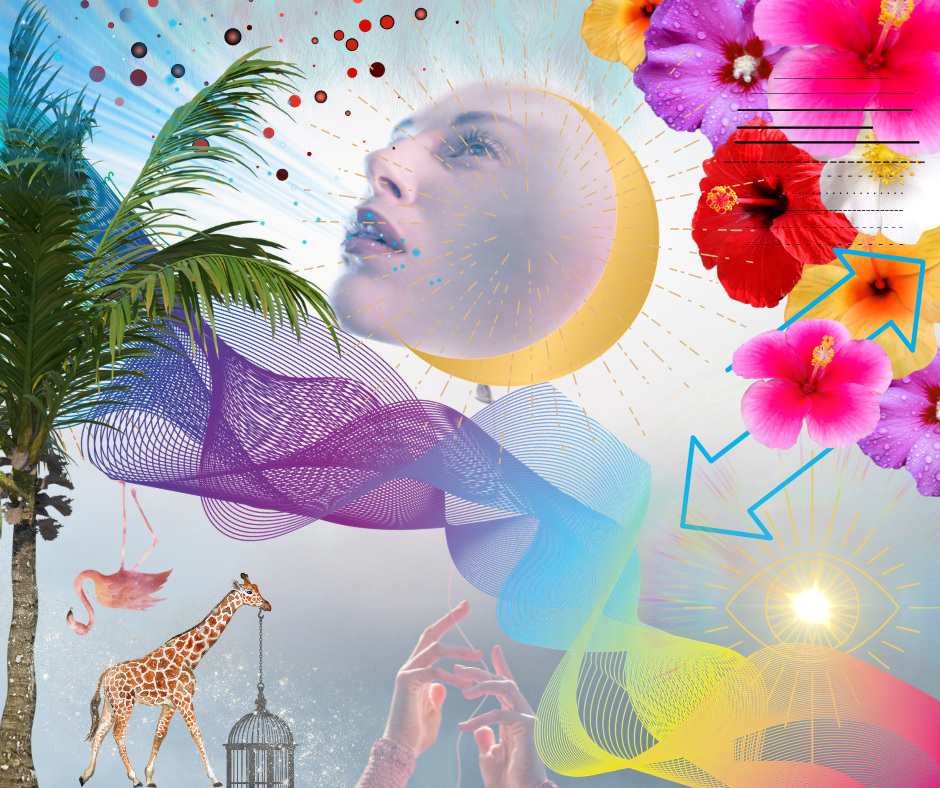 Collage imagery on Resonate Card No. 20