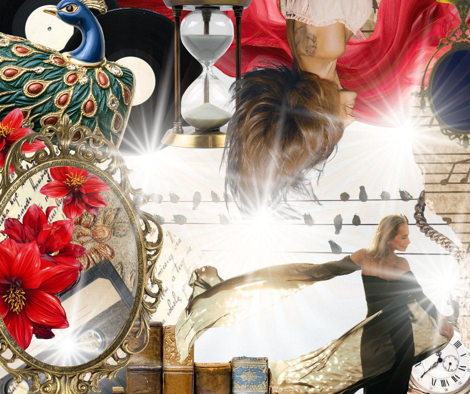 Collage imagery on Resonate Card No. 22