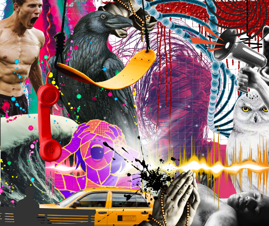 Collage imagery on Resonate Card No. 23