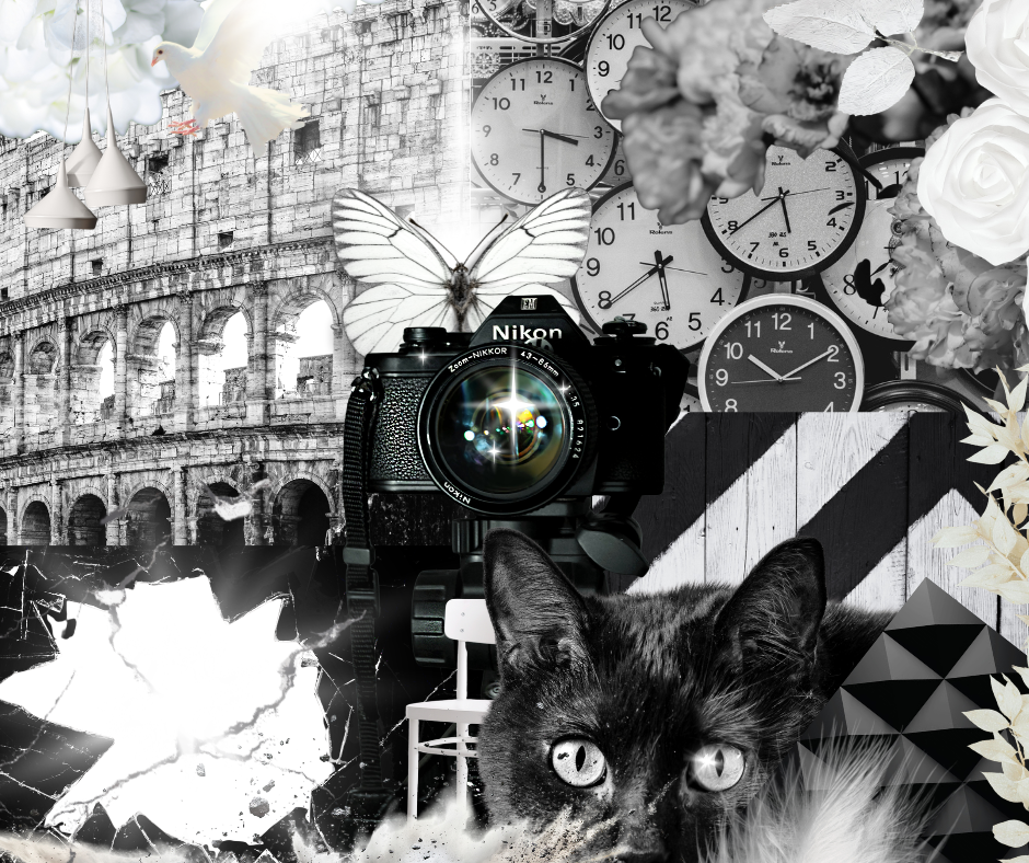 Collage imagery on Resonate Card No. 25
