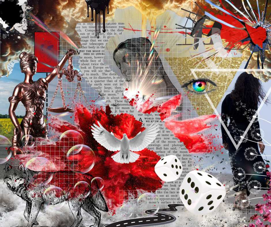 Collage imagery on Resonate Card No. 33