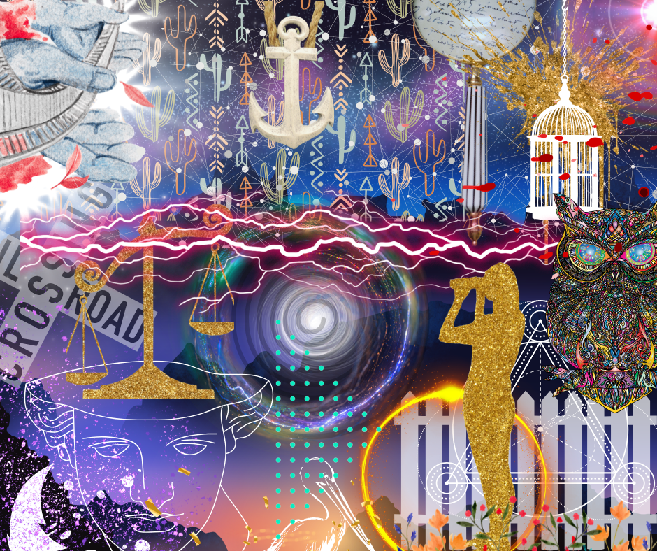 Collage imagery on Resonate Card No. 40