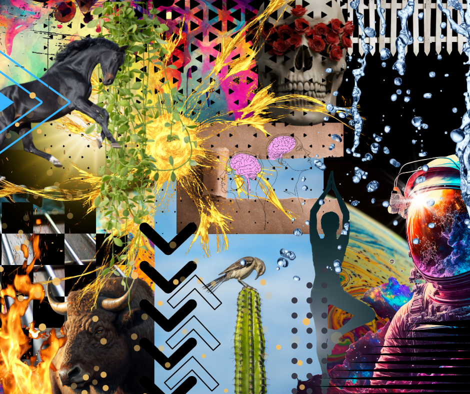 Collage imagery on Resonate Card No. 46