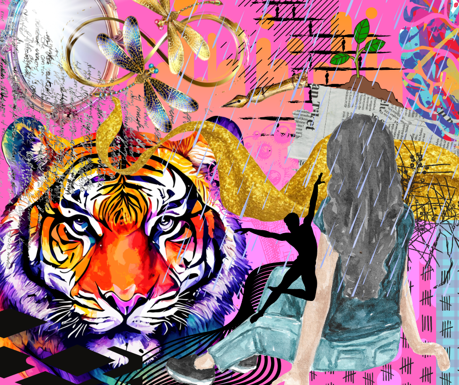 Collage imagery on Resonate Card No. 48