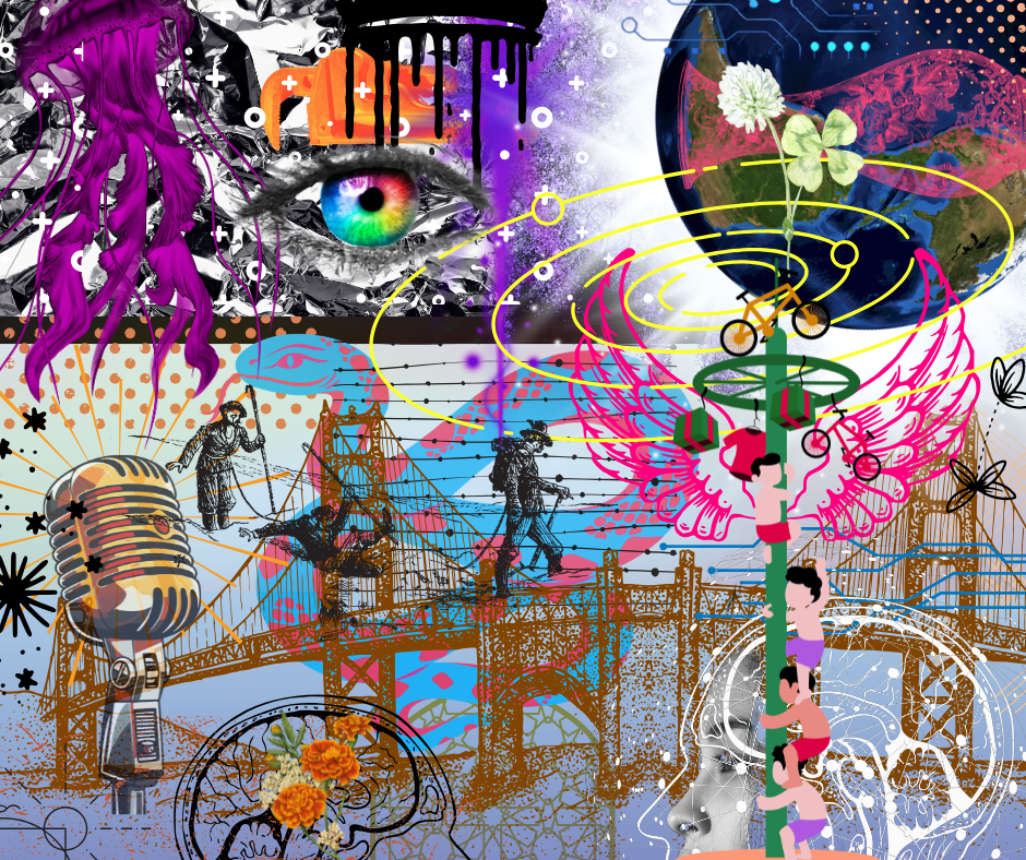 Collage imagery on Resonate Card No. 49