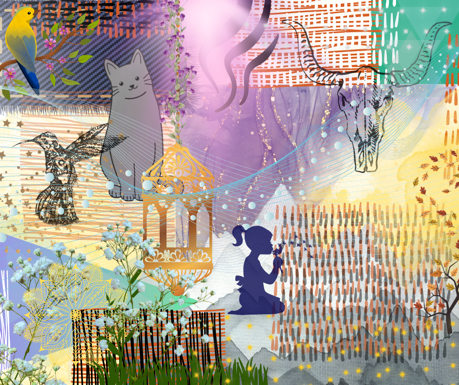 Collage imagery on Resonate Card No. 50