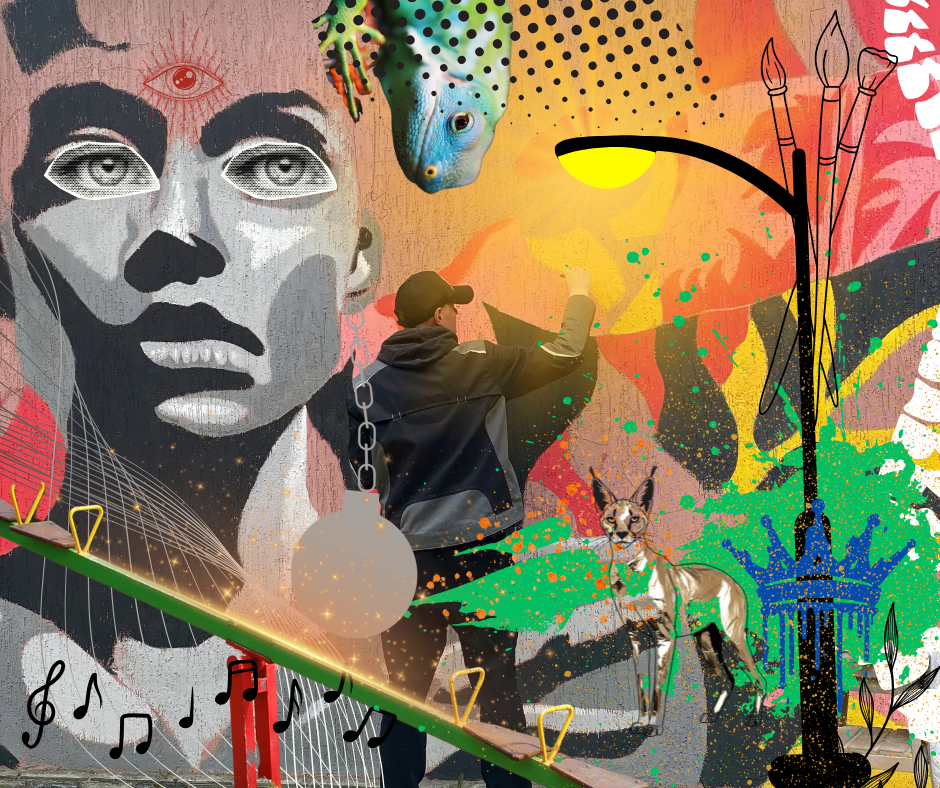 Collage imagery on Resonate Card No. 54