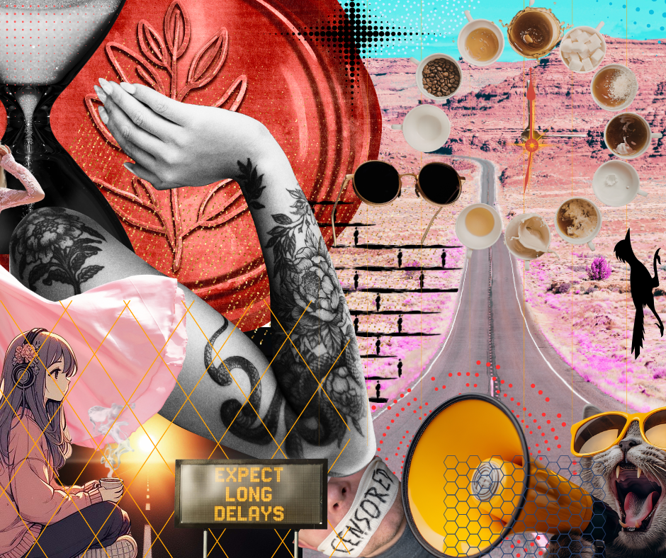 Collage imagery on Resonate Card No. 55