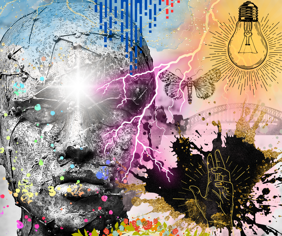 Collage imagery on Resonate Card No. 56