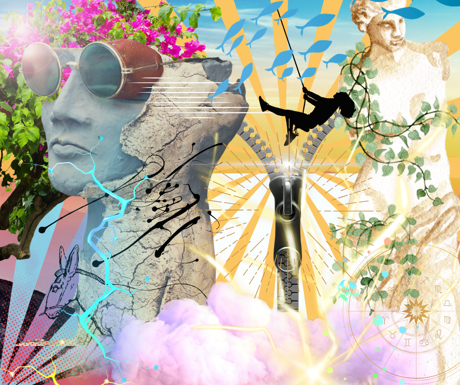 Collage imagery on Resonate Card No. 58